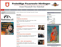 Tablet Screenshot of feuerwehr-hirrlingen.de